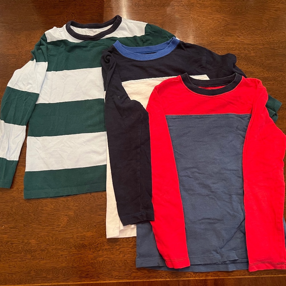 3 long-sleeved ts from Crewcuts (Sz S, 6-7)
